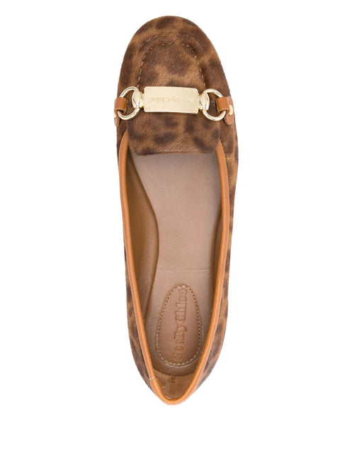 SEE BY CHLOE LEOPARD BALLERINA